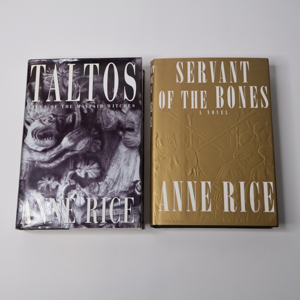 Anne Rice Taltos and Servant of the Bones Hardcover First Edition 2 Book Lot 90s